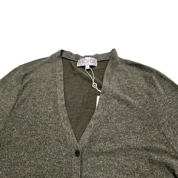 WildFox Cardigan V-neckline Green Size Small Made‎ in USA - Picture 7 of 10